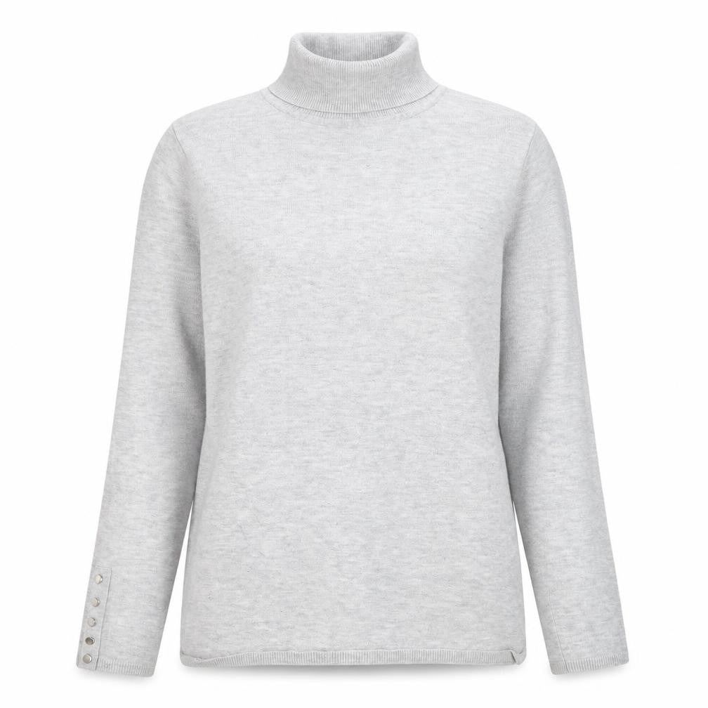 M&Co Womens Grey Roll Neck  Viscose Pullover Jumper Size 10