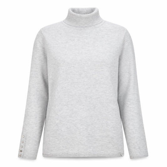 M&Co Womens Grey Roll Neck  Viscose Pullover Jumper Size 10