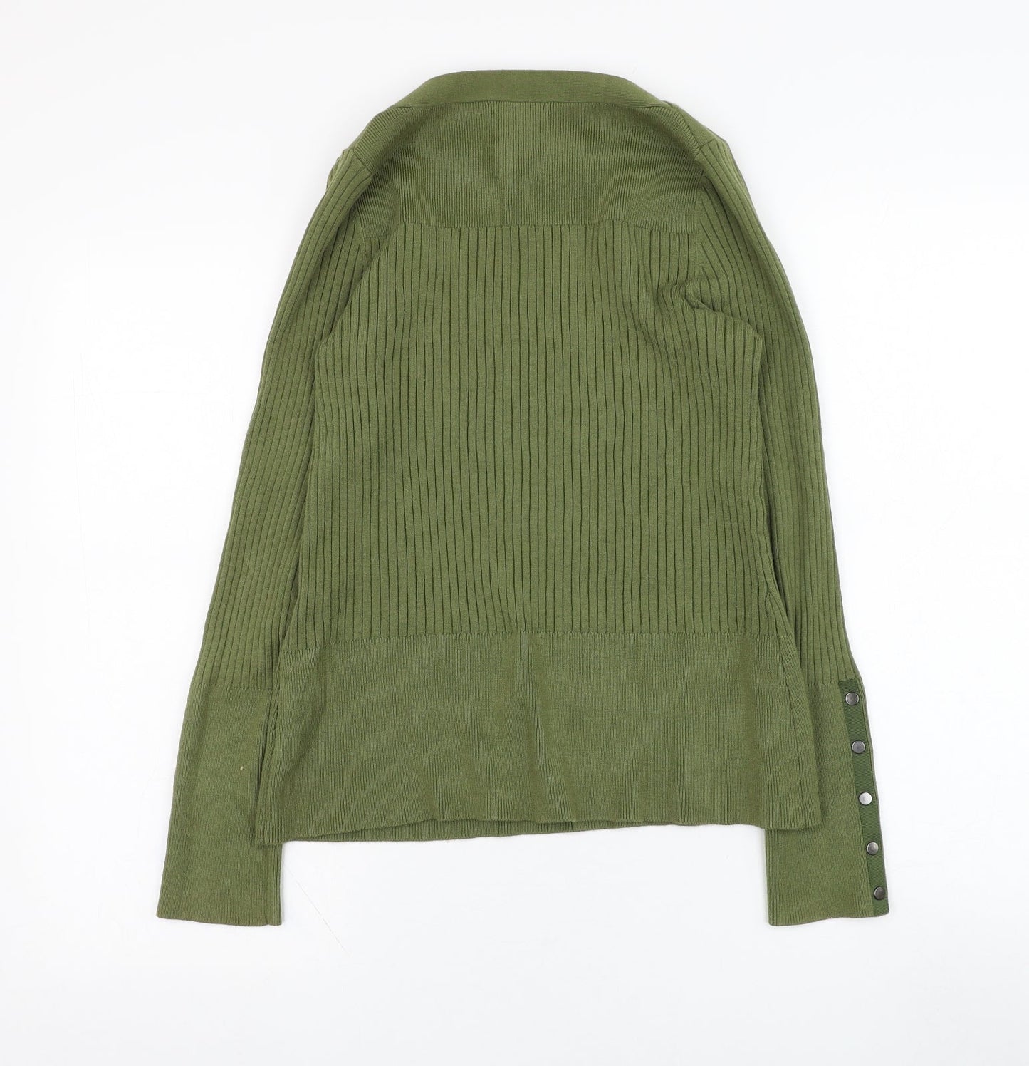 Linea Womens Green Round Neck  Viscose Pullover Jumper Size M