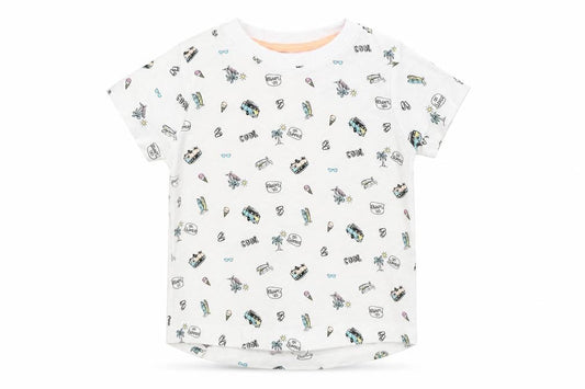 Matalan Boys White  Cotton Basic T-Shirt Size 12-18 Months Round Neck Pullover - Summer