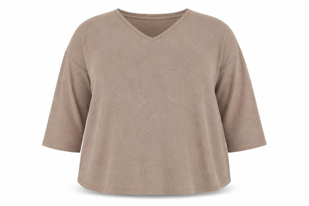 SheIn Womens Brown Round Neck  Polyester Pullover Jumper Size 4XL