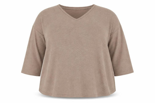 SHEIN Womens Brown Round Neck  Polyester Pullover Jumper Size 4XL