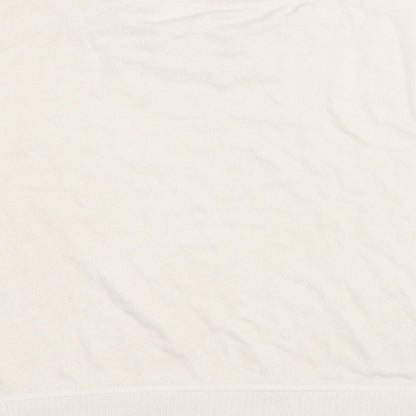 Boux Avenue Womens White Round Neck  Viscose Pullover Jumper Size 8