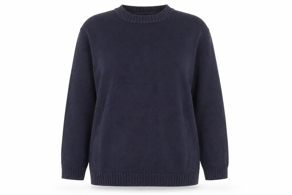 Essentials Womens Blue  Cotton Pullover Sweatshirt Size 18