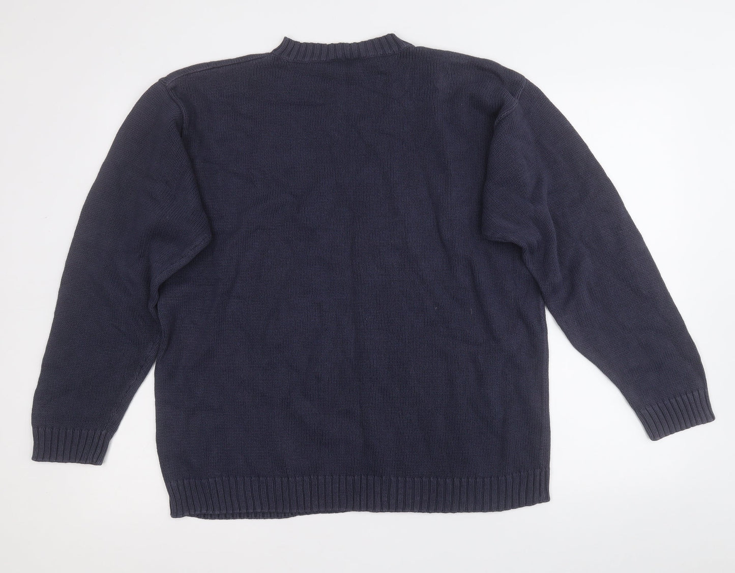 Essentials Womens Blue  Cotton Pullover Sweatshirt Size 18