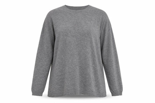 Atmosphere Womens Grey Round Neck  Viscose Pullover Jumper Size 12