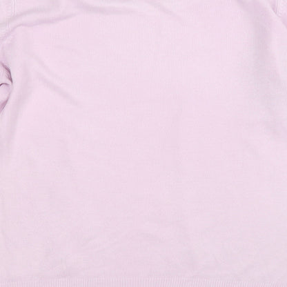 Marks & Spencer Womens Purple Round Neck  Acrylic Pullover Jumper Size 10