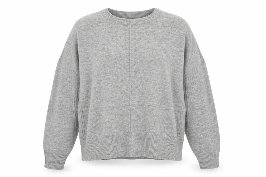 Topshop Womens Grey Round Neck  Acrylic Pullover Jumper Size 6