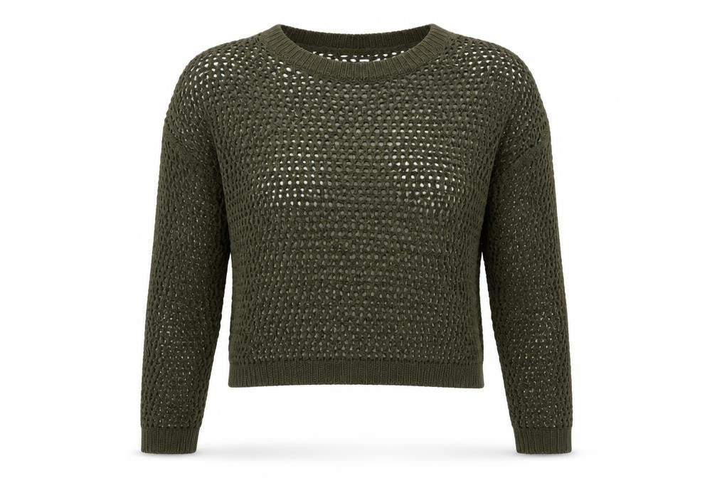 Primark Womens Green Round Neck  Acrylic Pullover Jumper Size XS