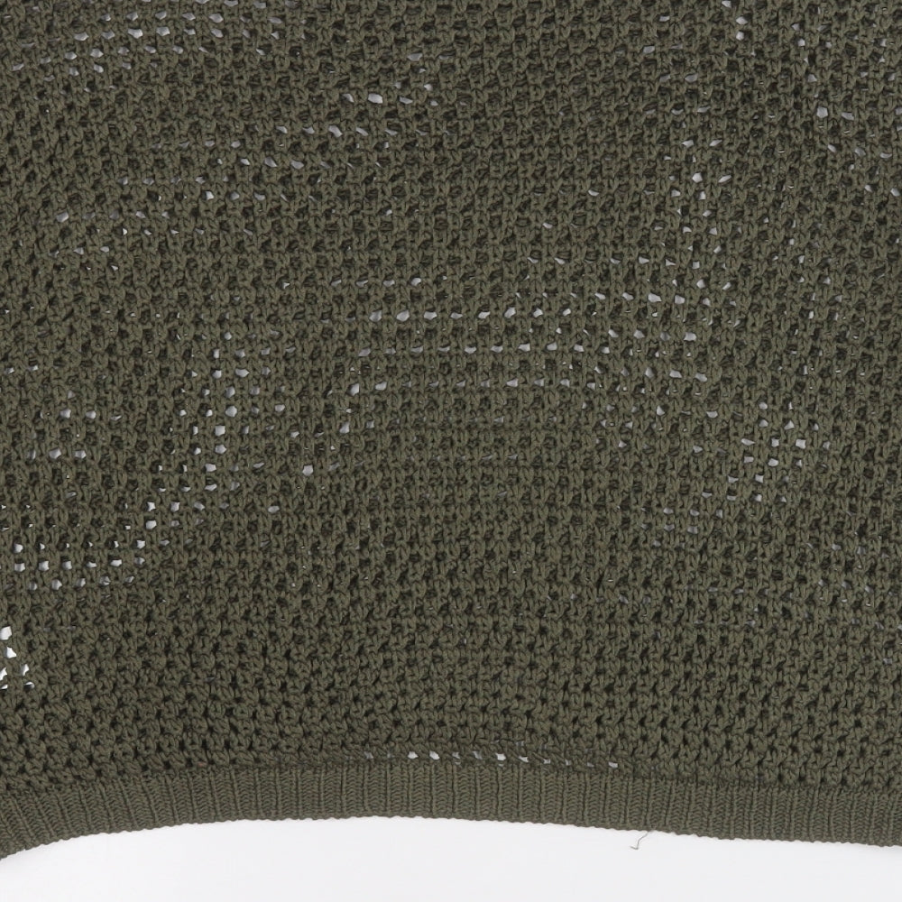 Primark Womens Green Round Neck  Acrylic Pullover Jumper Size XS