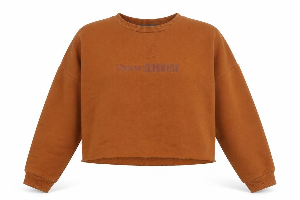 Primark Womens Brown  Polyester Pullover Sweatshirt Size XS   - Choose Kindness