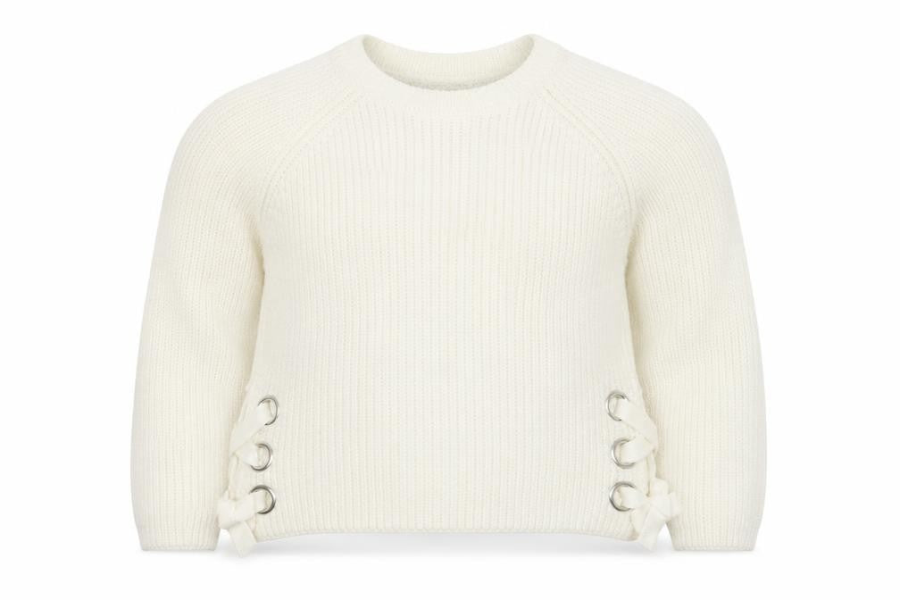 primar Girls Beige Round Neck  Acrylic Pullover Jumper Size 7-8 Years