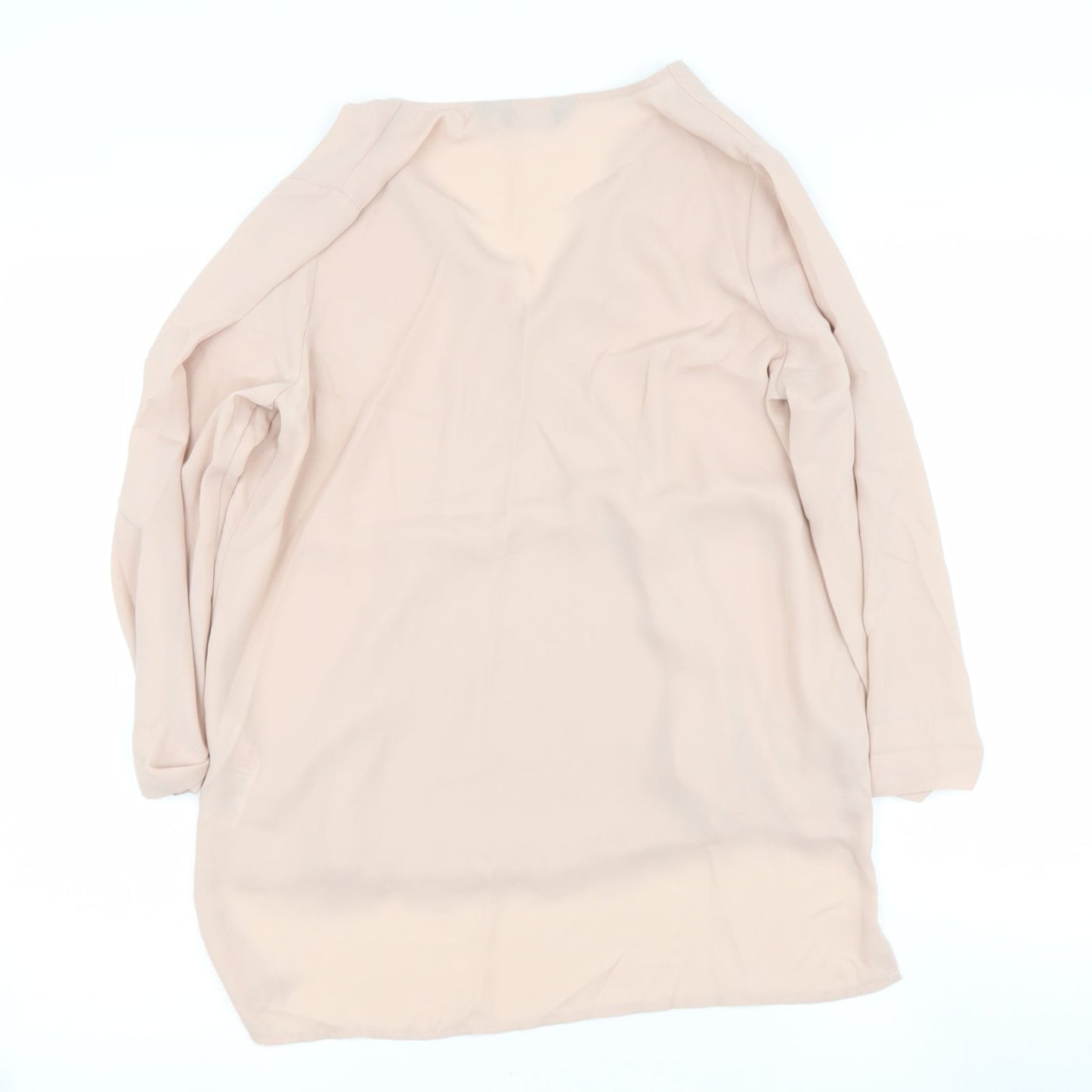 new look  Womens Beige  Polyester Basic  Size 8 V-Neck