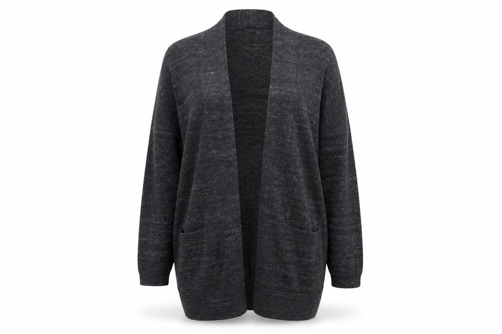 Atmosphere Womens Grey V-Neck  Cotton Cardigan Jumper Size 10