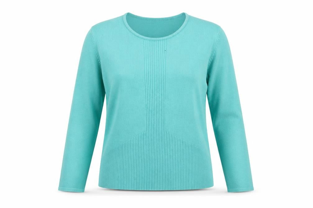 Klass Womens Green Boat Neck  Acrylic Pullover Jumper Size L