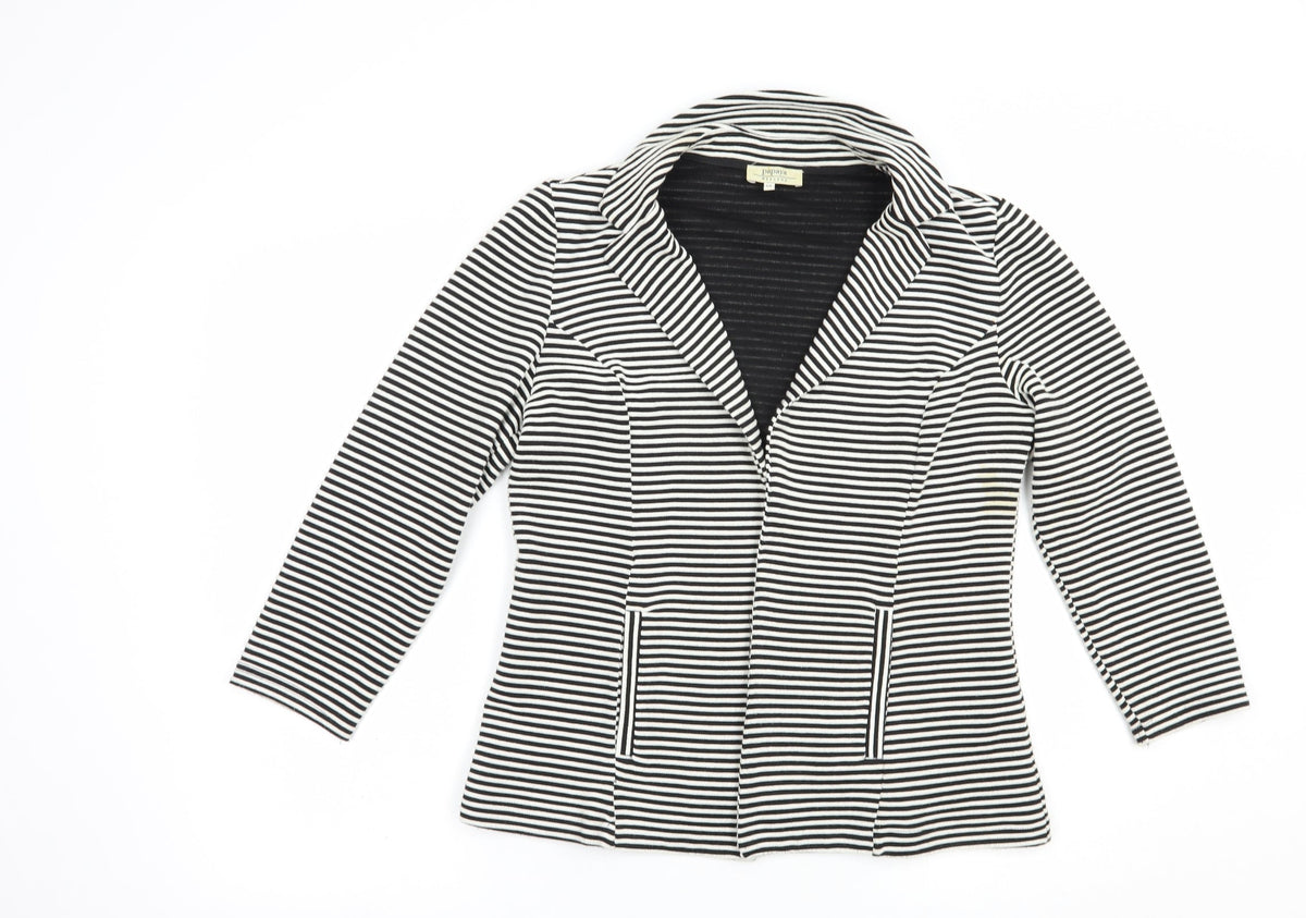 Papaya Womens Black Striped  Jacket Blazer Size 14