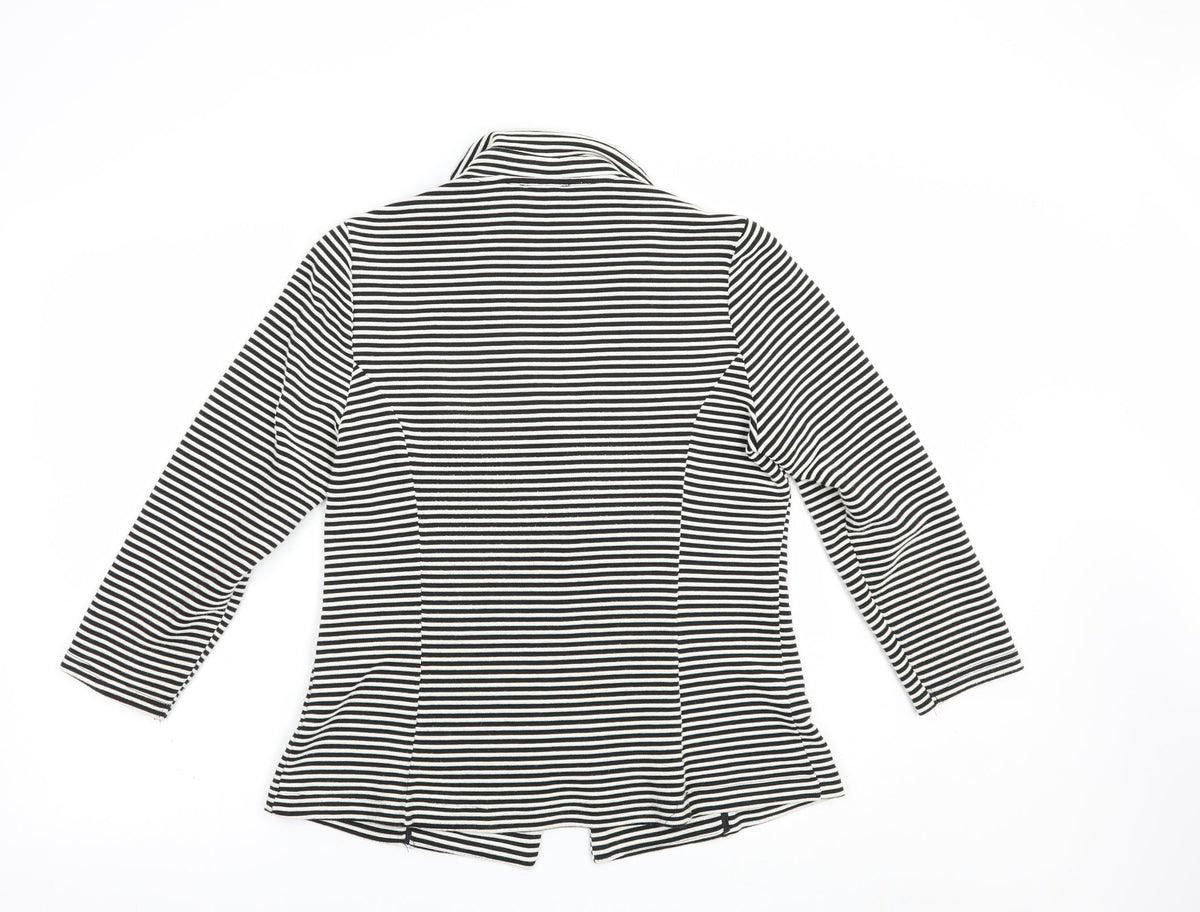 Papaya Womens Black Striped  Jacket Blazer Size 14
