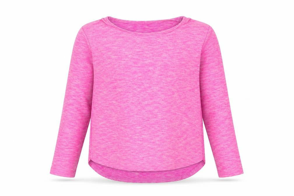 Dunnes Girls Pink  Polyester Basic T-Shirt Size 8-9 Years Round Neck