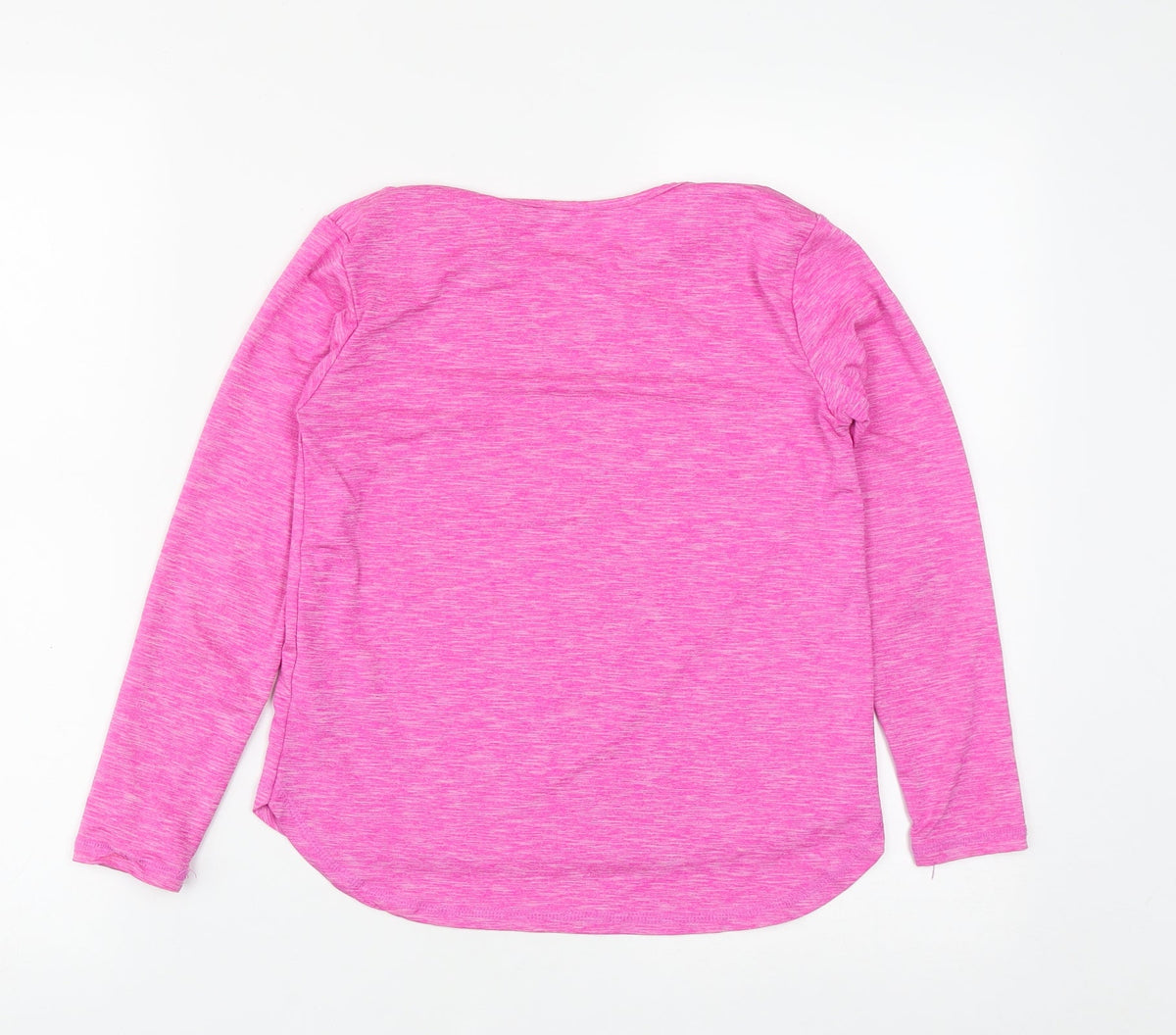 Dunnes Girls Pink  Polyester Basic T-Shirt Size 8-9 Years Round Neck
