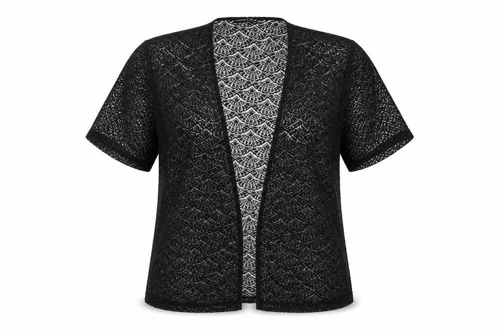 Atmosphere Womens Black V-Neck  Polyester Shrug Jumper Size S