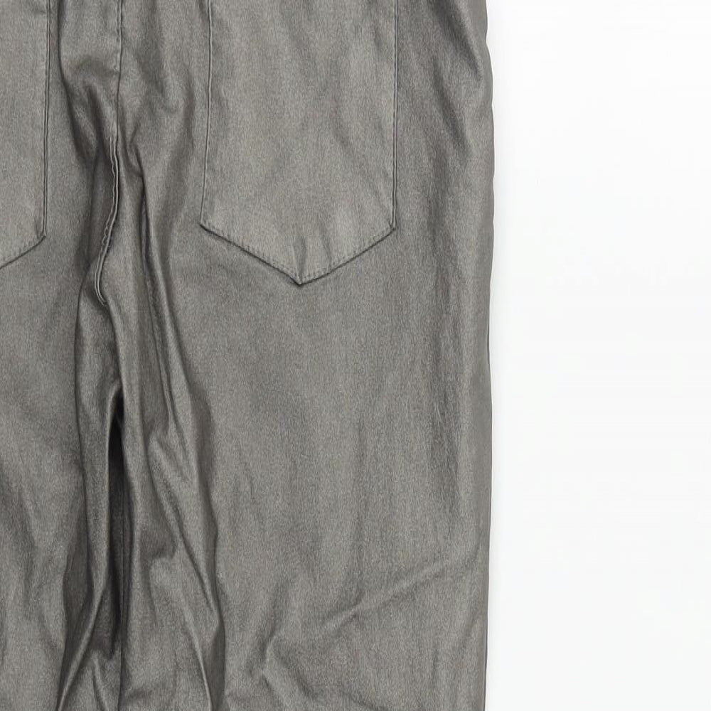Preworn Womens Silver  Viscose Sweatpants Trousers Size 28 in L26 in Regular Drawstring