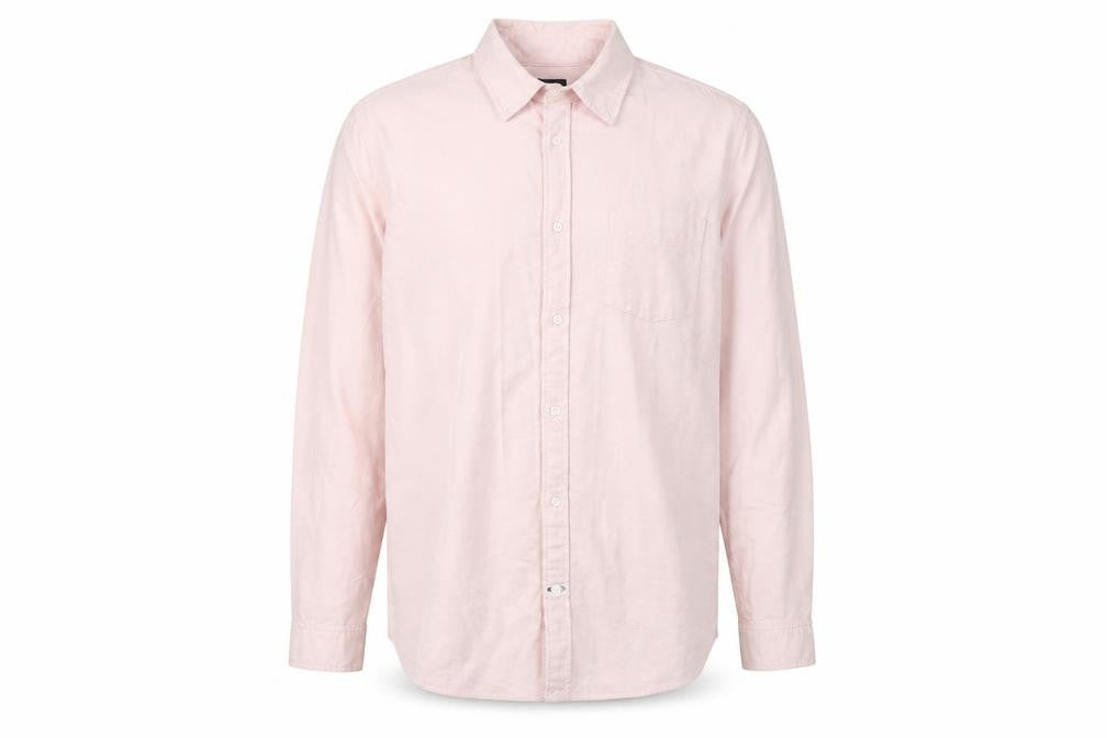 Gap Mens Pink  Polyester  Button-Up Size L Collared Button