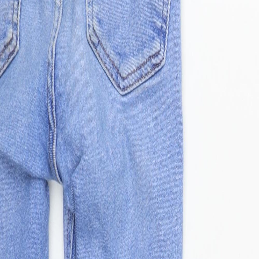 New Look Girls Blue  Cotton Skinny Jeans Size 12 Years L24 in Regular Zip