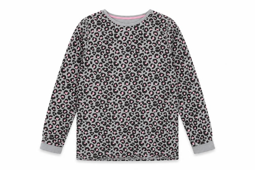 Marks & Spencer Girls Grey Geometric Cotton Pullover Sweatshirt Size 12-13 Years