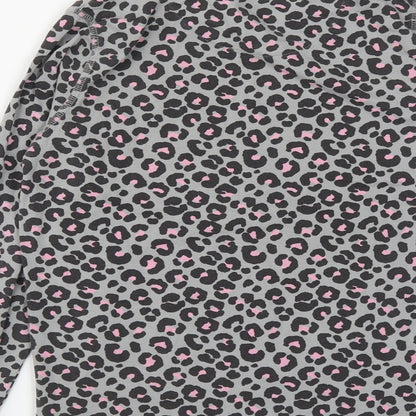 Marks & Spencer Girls Grey Geometric Cotton Pullover Sweatshirt Size 12-13 Years