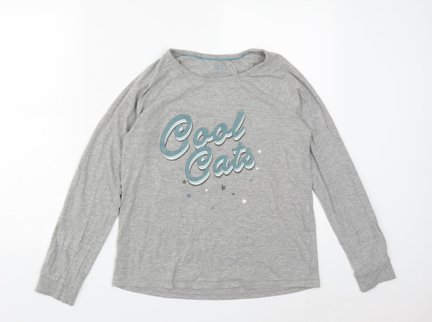 Marks and Spencer Womens Grey  Polyester Pullover Sweatshirt Size M   - Cool Cat