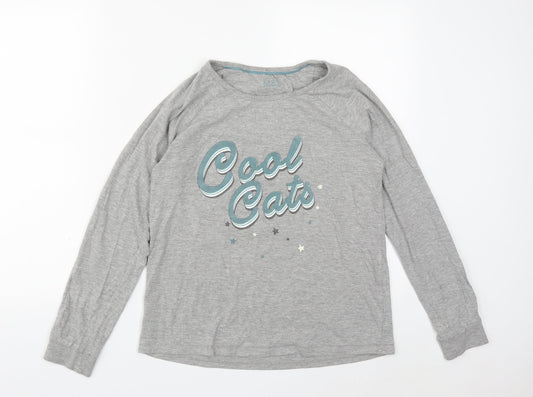 Marks and Spencer Womens Grey  Polyester Pullover Sweatshirt Size M   - Cool Cat