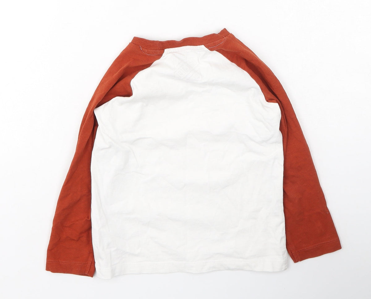 Urban Edition Boys Ivory  Cotton Basic Casual Size 4 Years Round Neck