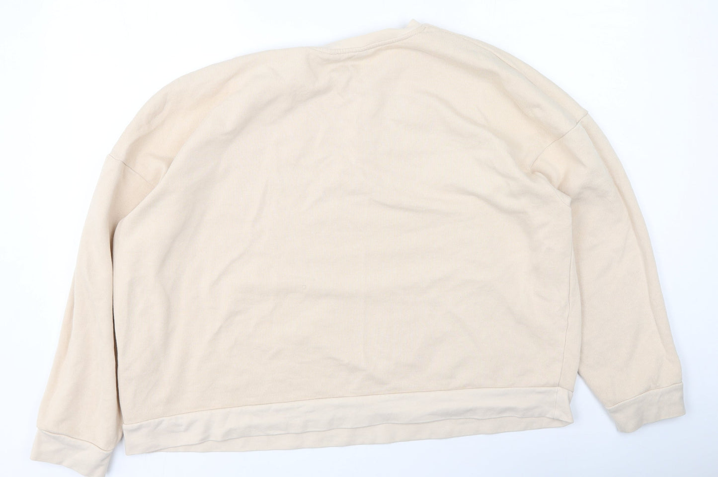 Dorothy Perkins Womens Beige  Cotton Pullover Sweatshirt Size 20