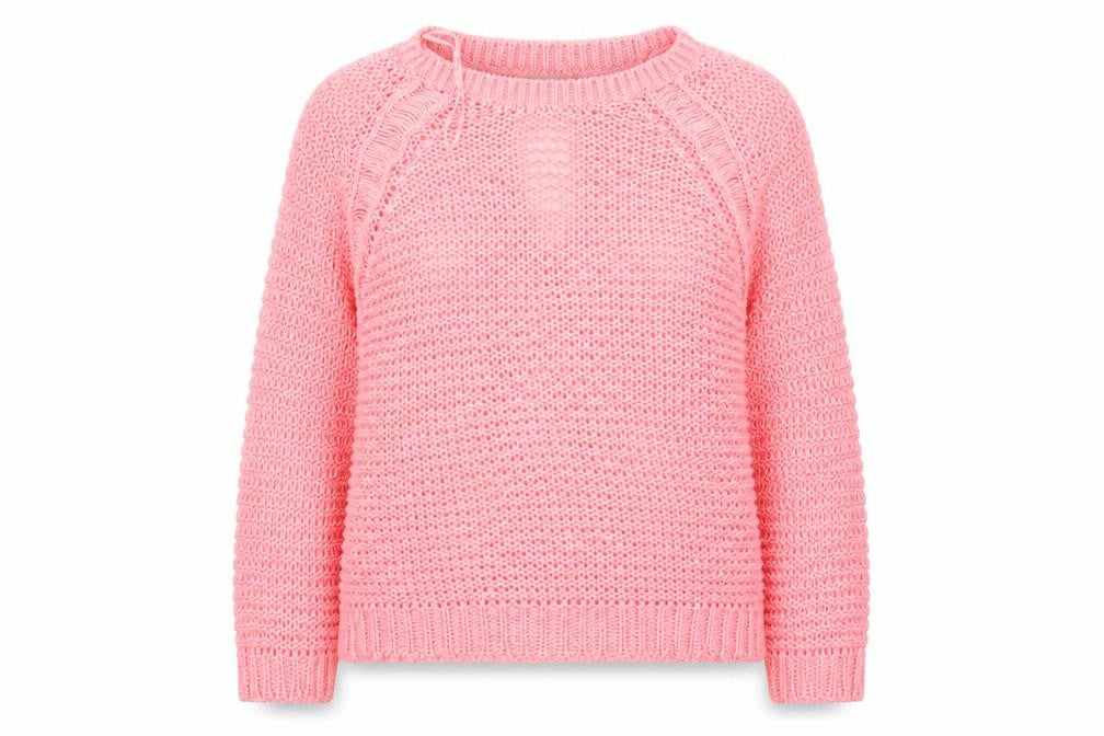 New Look Womens Pink Round Neck  Acrylic Pullover Jumper Size S