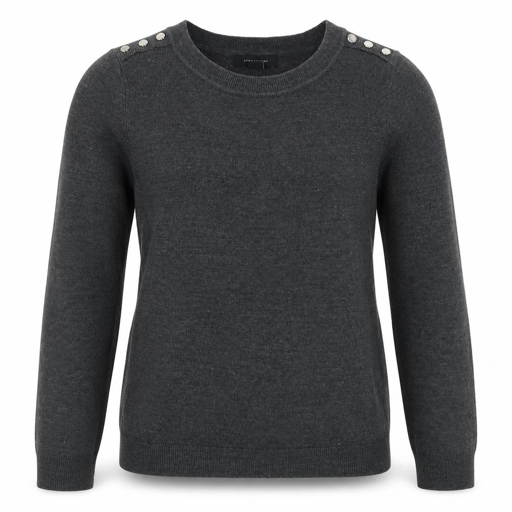 Primark  Womens Grey Round Neck  Acrylic Pullover Jumper Size 8