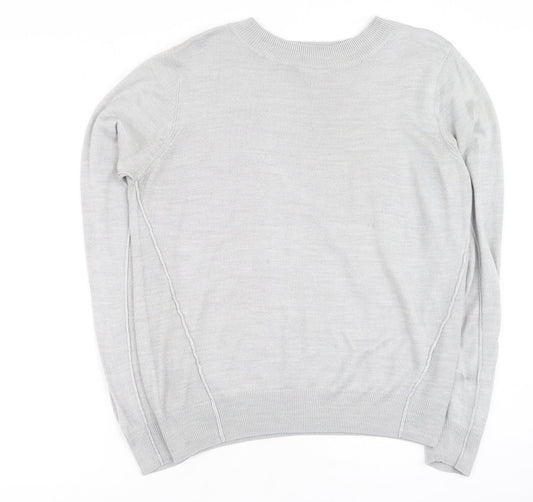 Very  Womens Grey Round Neck  Acrylic Pullover Jumper Size 16
