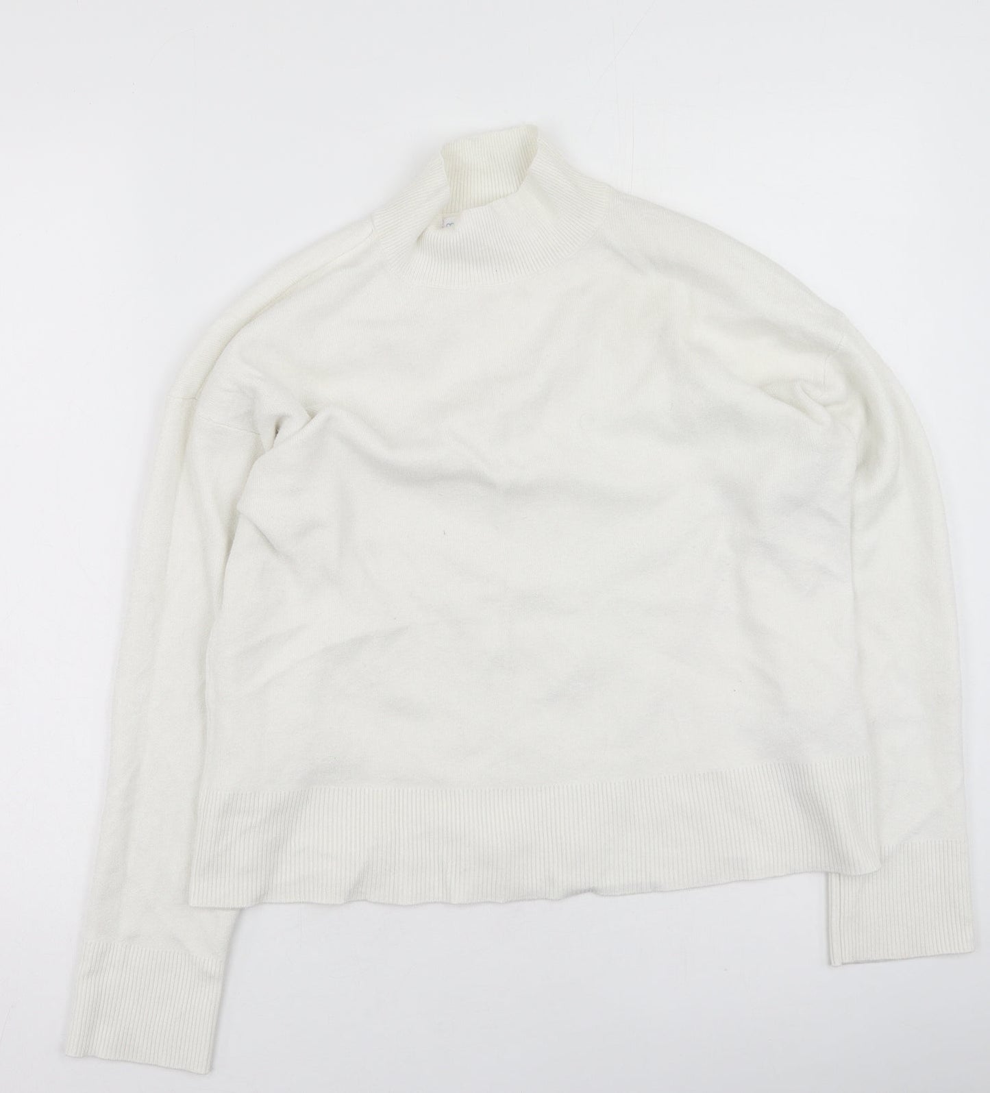 Primark Womens Ivory High Neck  Viscose Pullover Jumper Size M