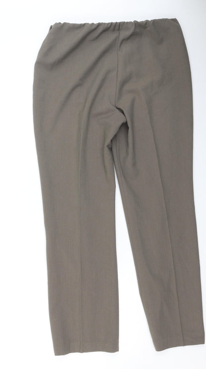 Preloved Bonmarché Womens Brown  Polyester Trousers  Size 12 L29 in Regular - Back