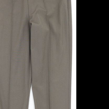 Preloved Bonmarché Womens Brown  Polyester Trousers  Size 12 L29 in Regular - Detail