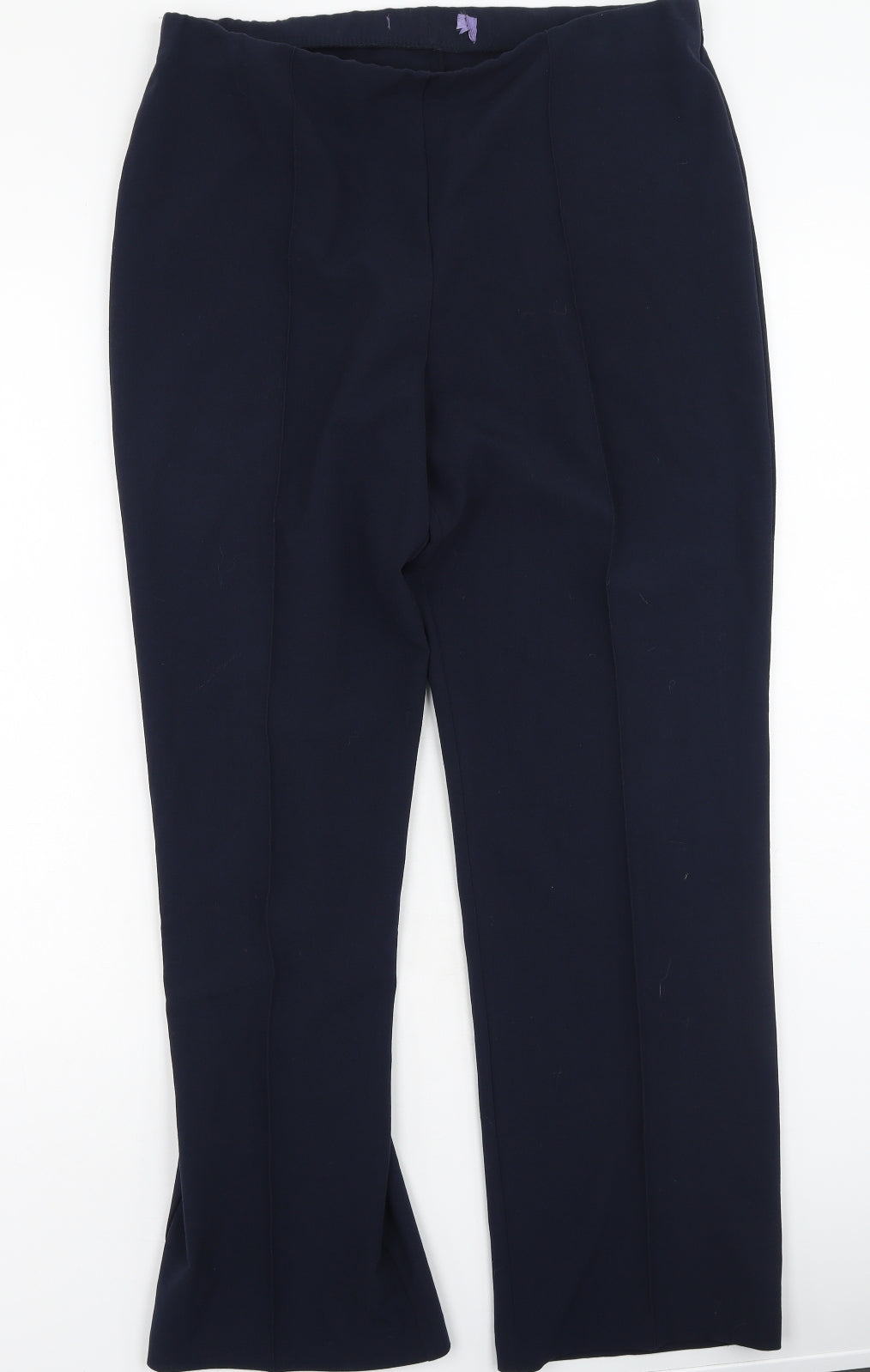 Preworn Womens Blue  Polyester Trousers  Size 12 L29 in Regular