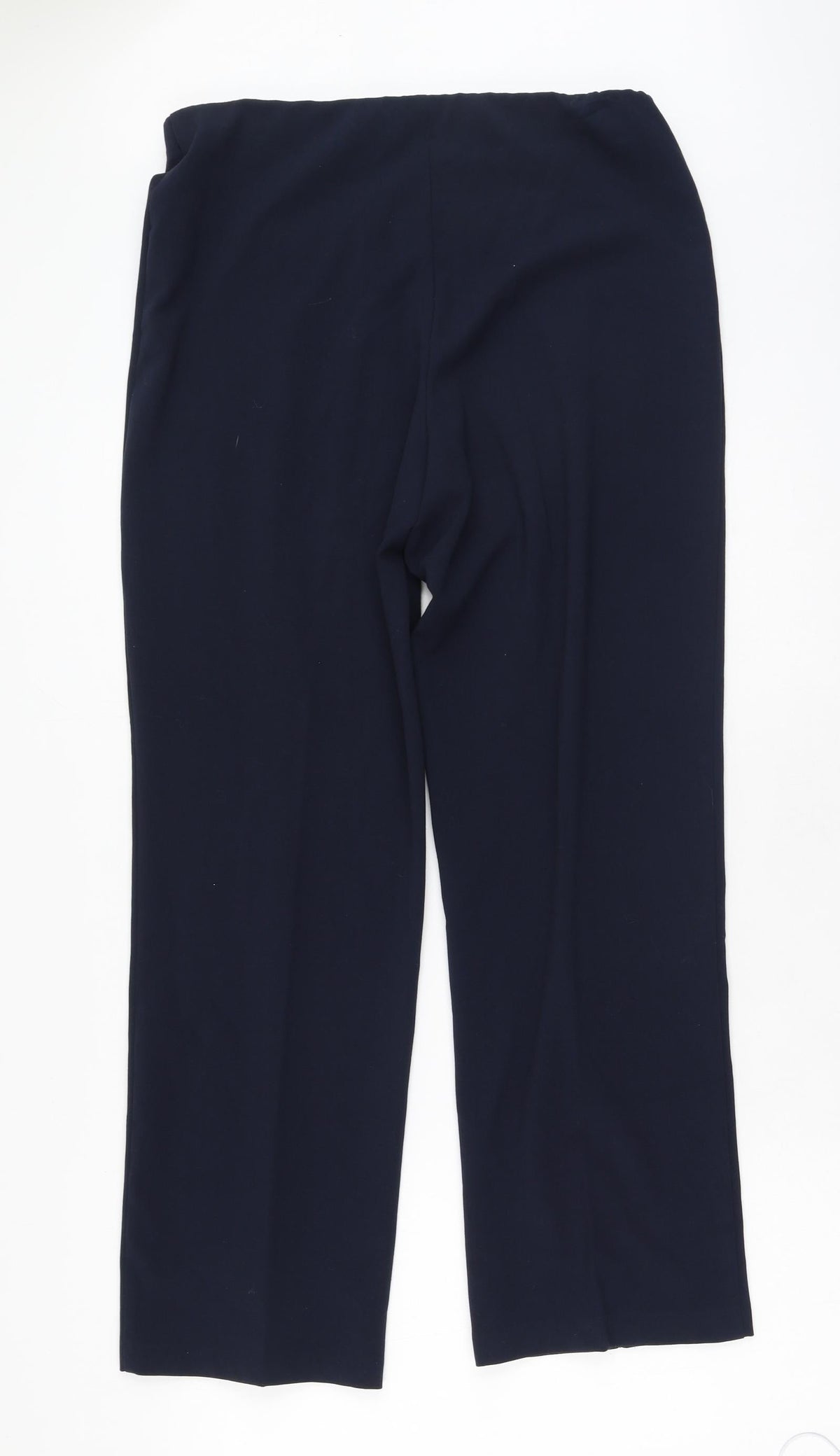 Preworn Womens Blue  Polyester Trousers  Size 12 L29 in Regular