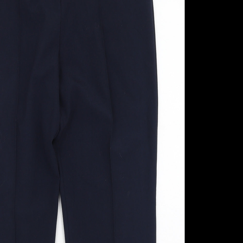 Preworn Womens Blue  Polyester Trousers  Size 12 L29 in Regular