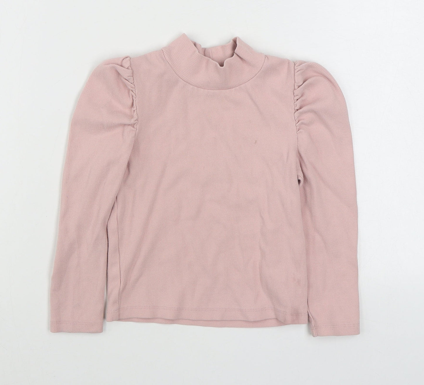 Gap Girls Pink High Neck  Cotton Pullover Jumper Size 4 Years  Pullover