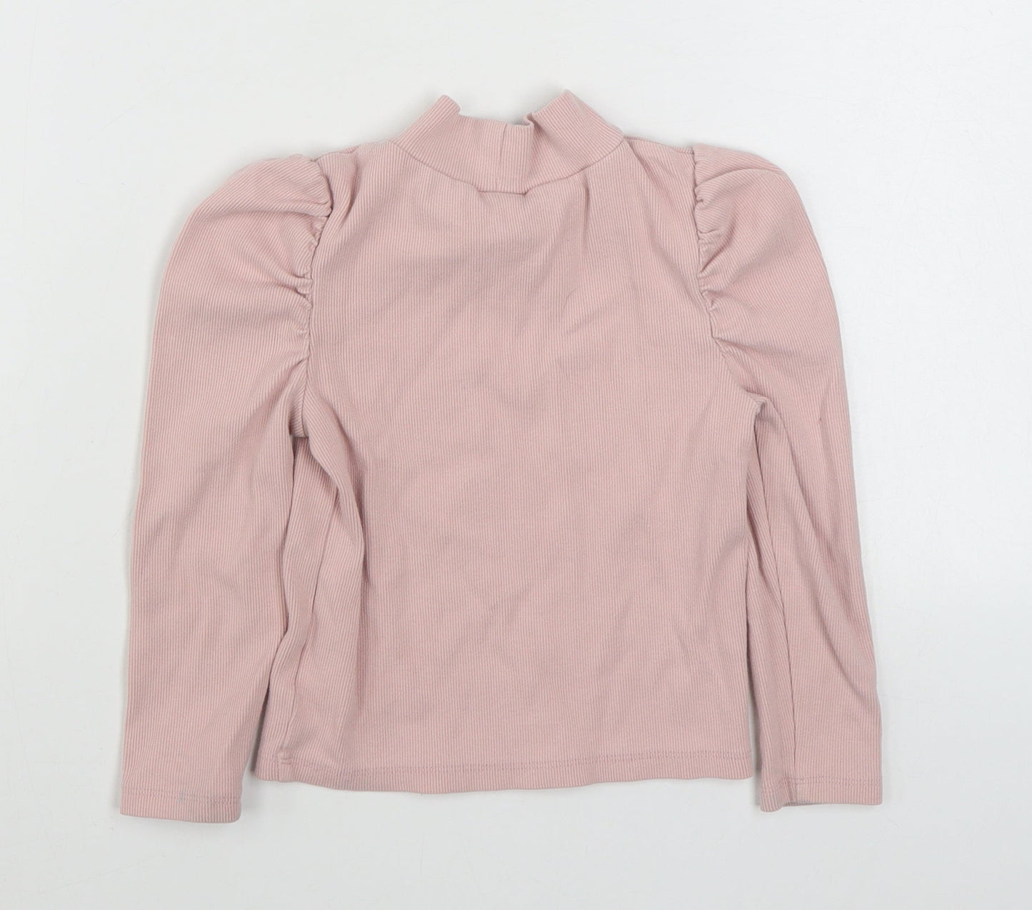 Gap Girls Pink High Neck  Cotton Pullover Jumper Size 4 Years  Pullover