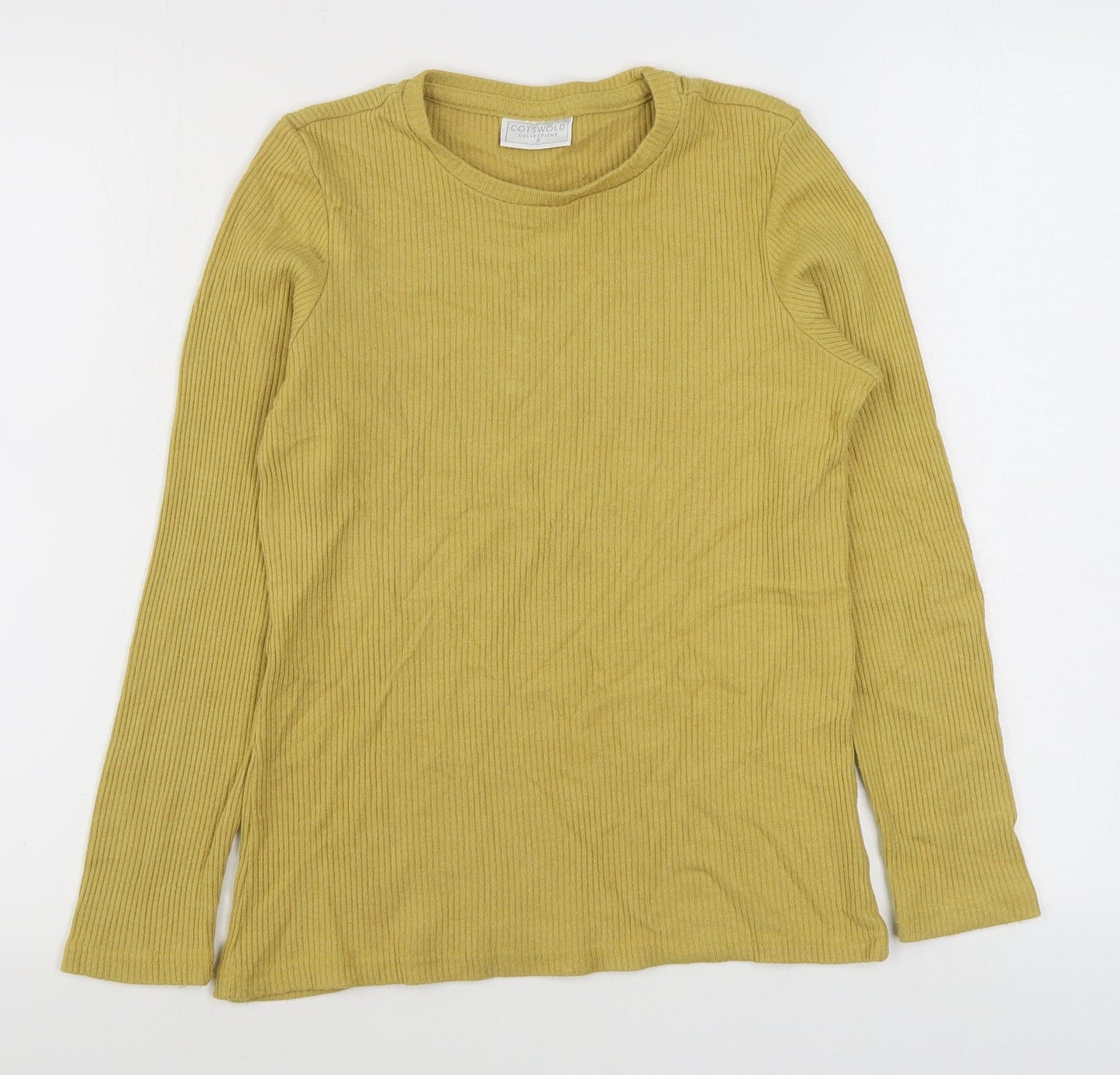 Cotswold Womens Yellow Round Neck  Viscose Pullover Jumper Size S