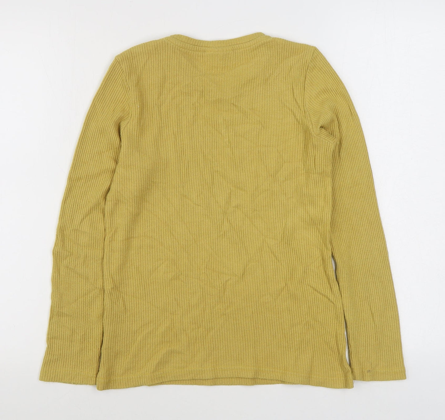 Cotswold Womens Yellow Round Neck  Viscose Pullover Jumper Size S