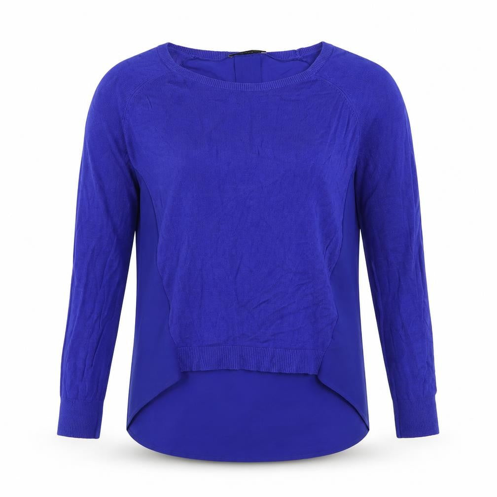 Oasis Womens Blue Boat Neck  Viscose Pullover Jumper Size S