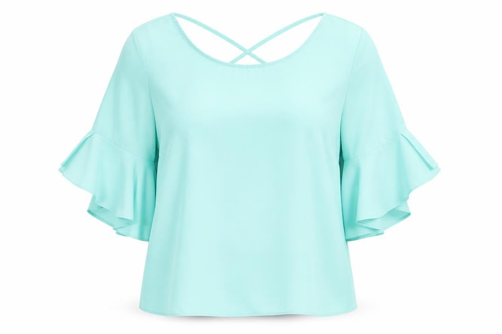 George Womens Green  Polyester Basic T-Shirt Size 8 Scoop Neck