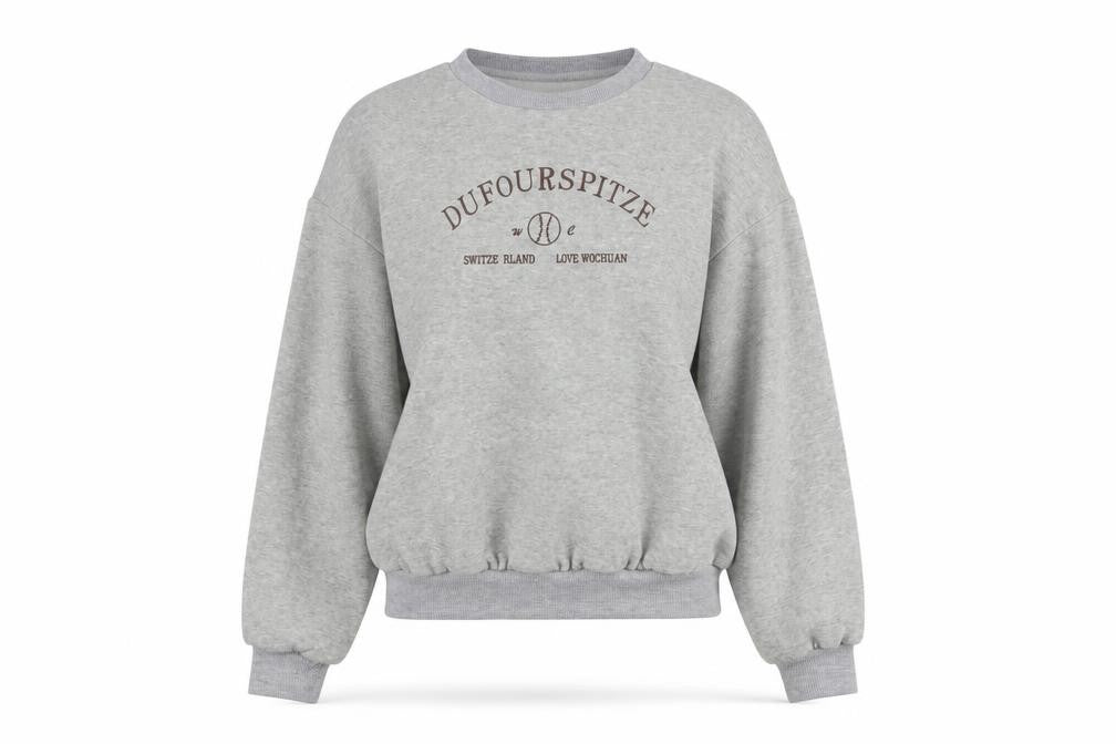 SheIn Womens Grey  Polyester Henley Sweatshirt Size S
