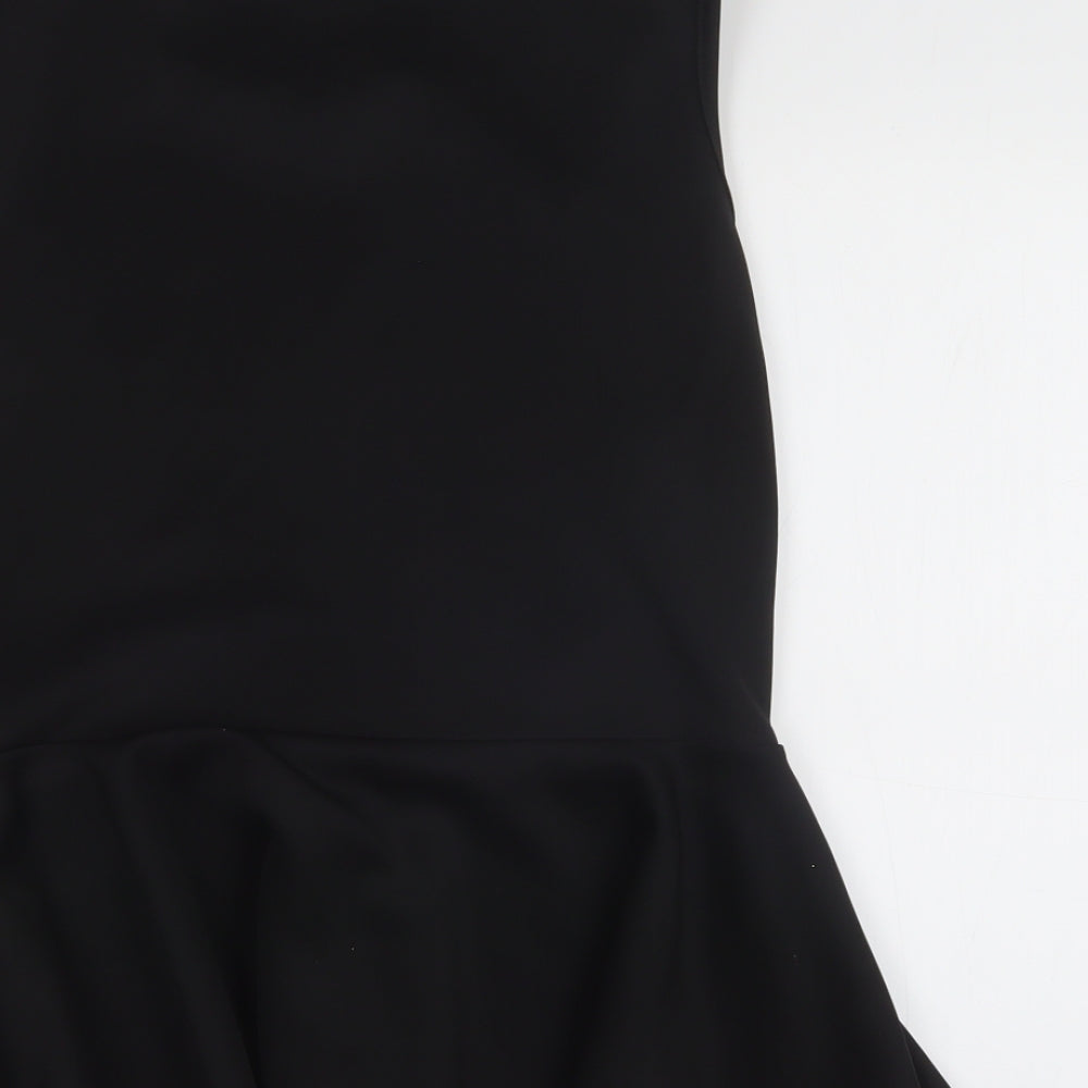 body casual  Womens Black  Polyester Skater Dress  Size S  Crew Neck